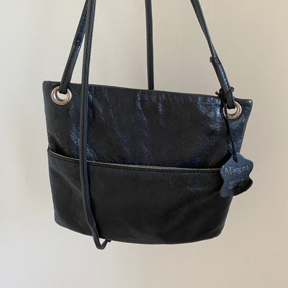 ♡ cute black leather side bag ♡ - Picture 1 of 4